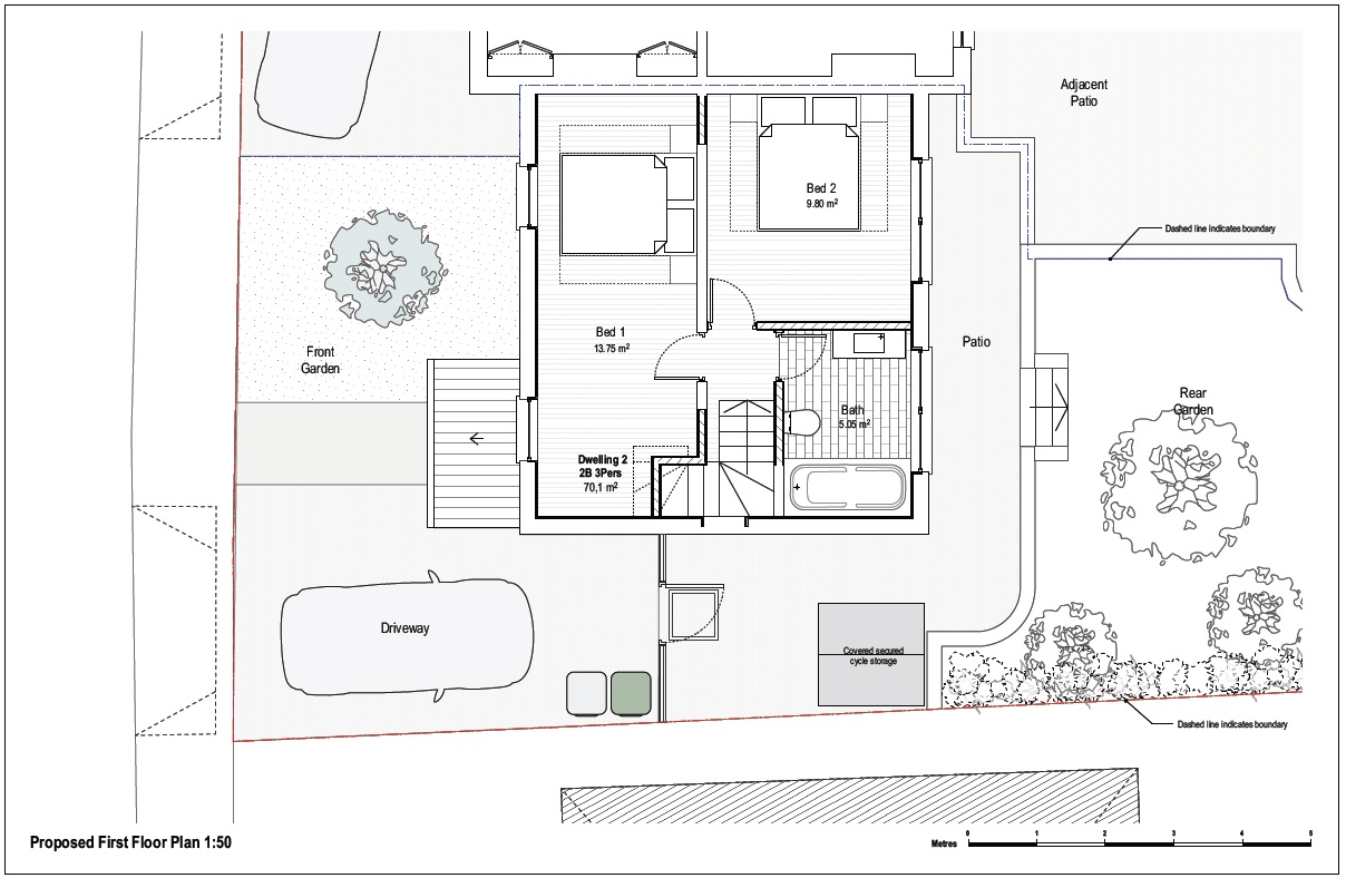 Lot: 20 - END-TERRACE PROPERTY WITH PLANNING FOR TWO-BEDROOM DWELLING - 